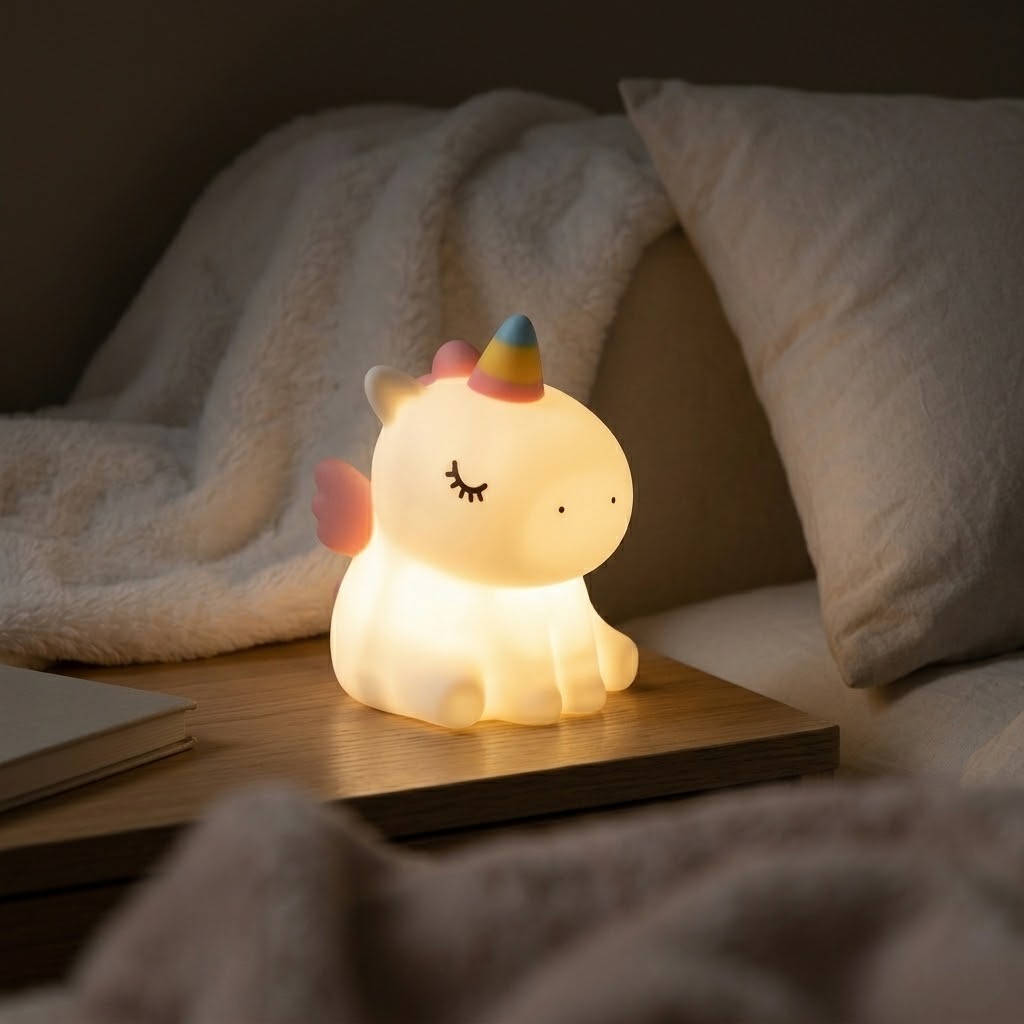 Veilleuse licorne arc-en-ciel