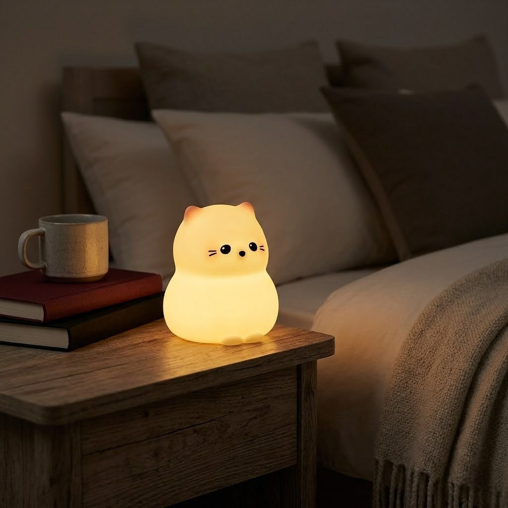 Veilleuse lampe chat