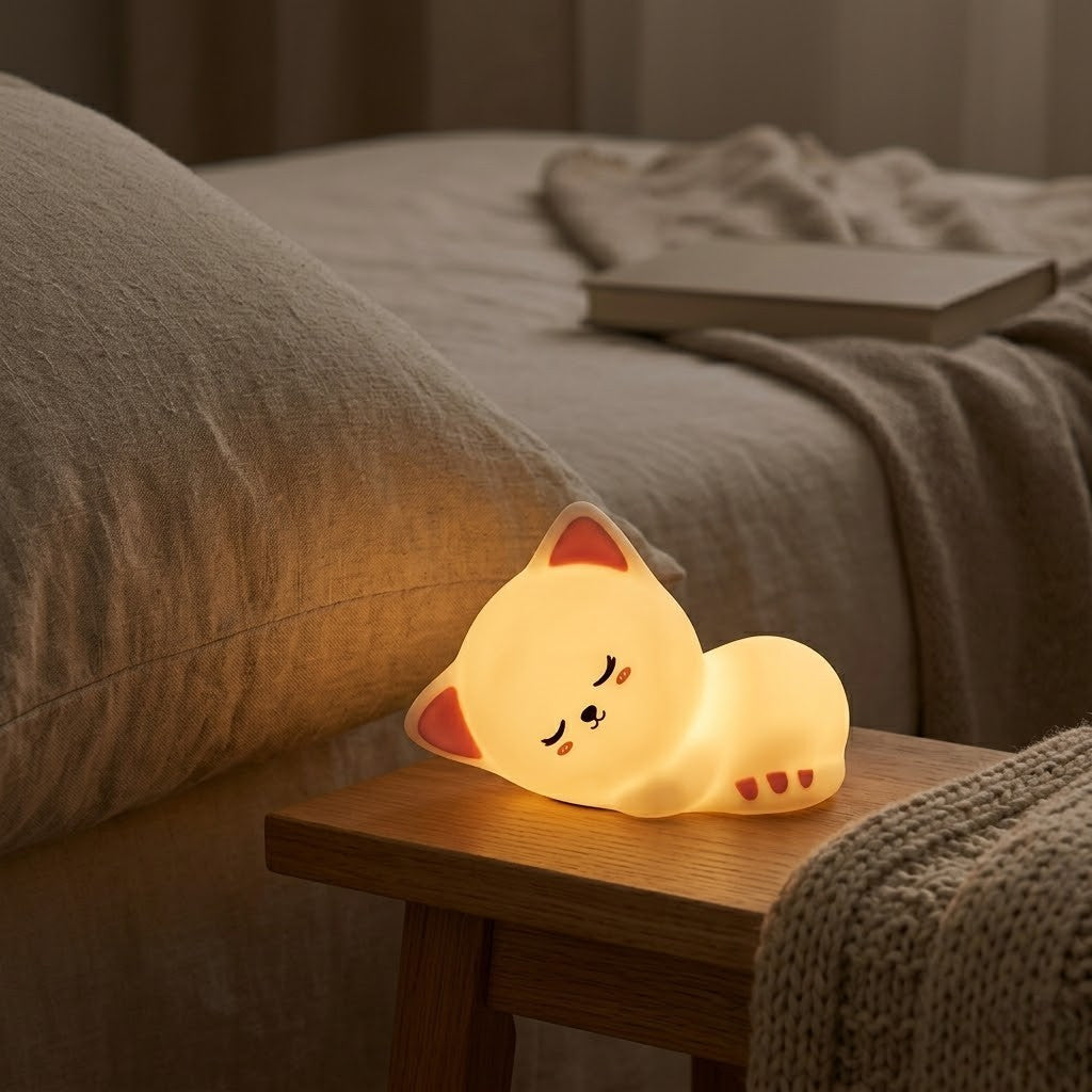 Veilleuse chat qui dort