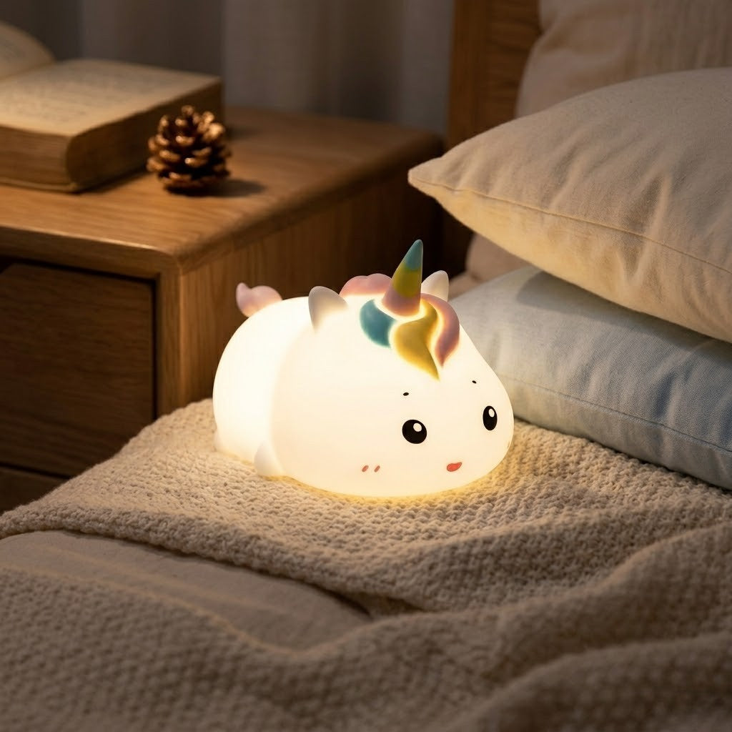 Veilleuse licorne blanche
