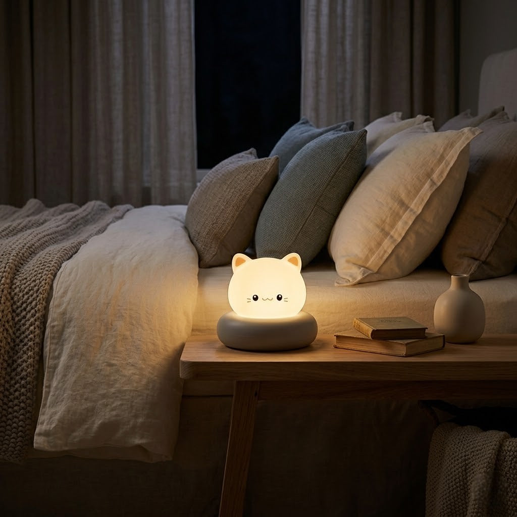 Veilleuse chat boule
