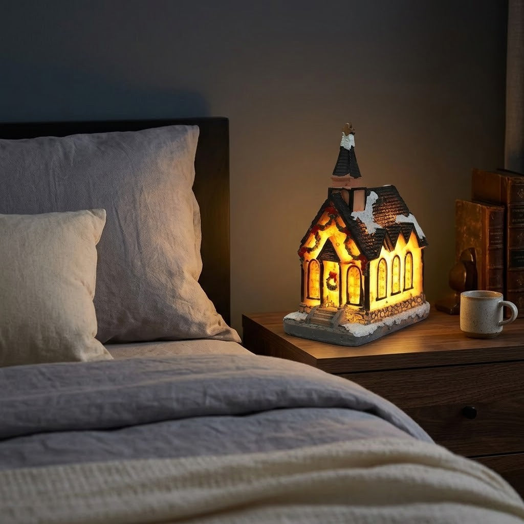 Veilleuse Noël maison lumineuse