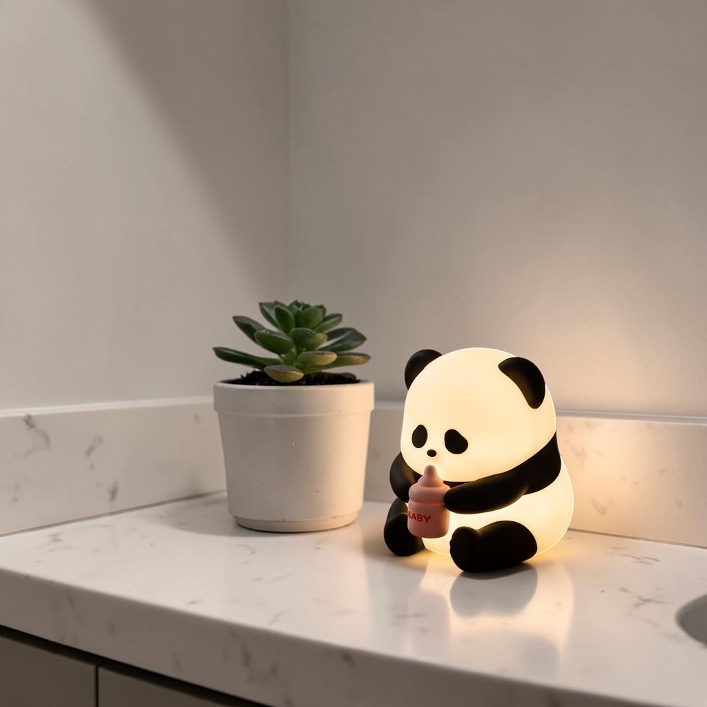 Veilleuse panda assis mignon