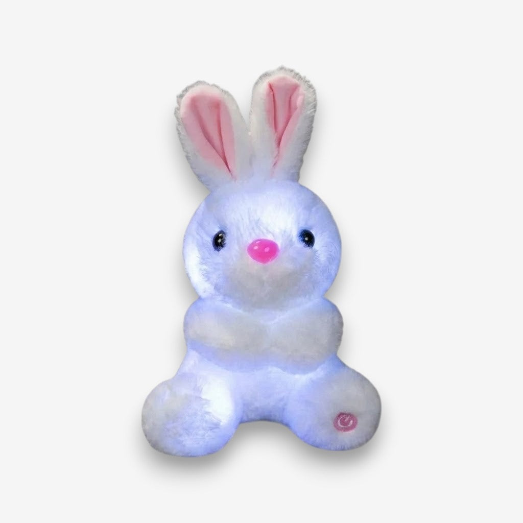 Veilleuse lapin peluche blanc