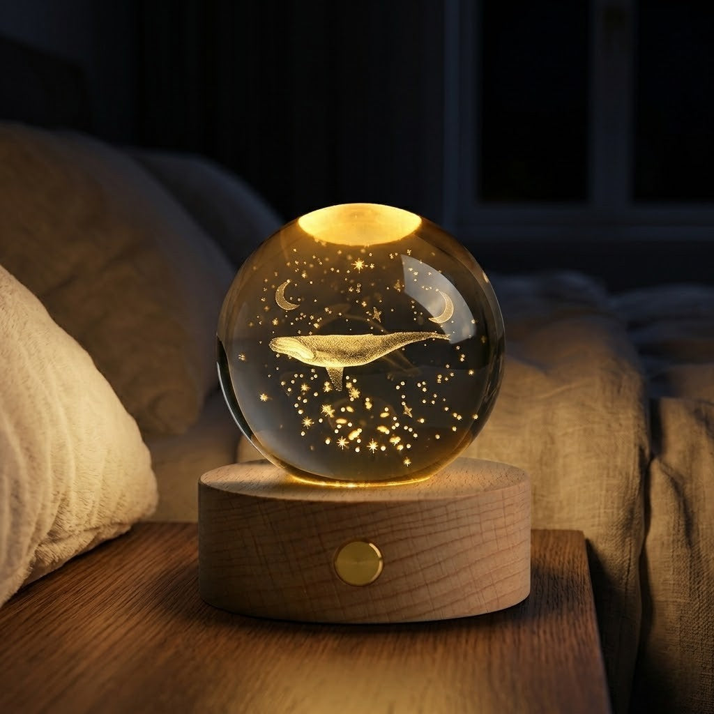 Veilleuse baleine magique 3D