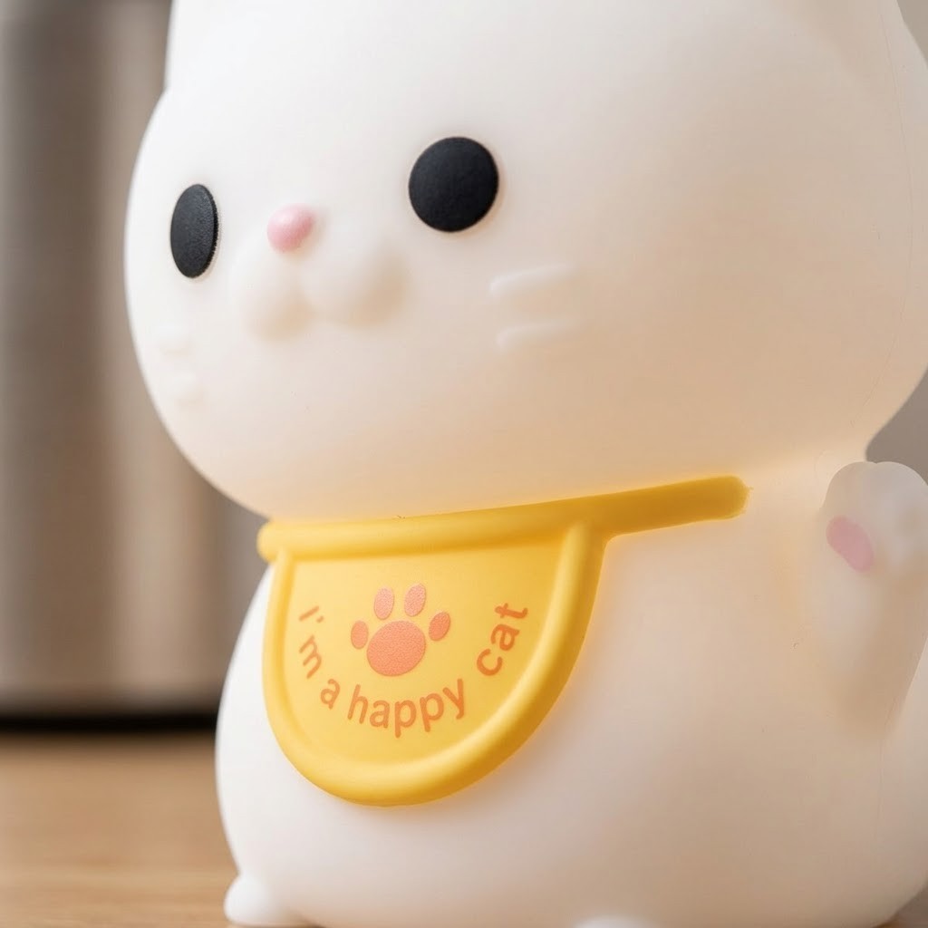 Veilleuse chat avec un collier