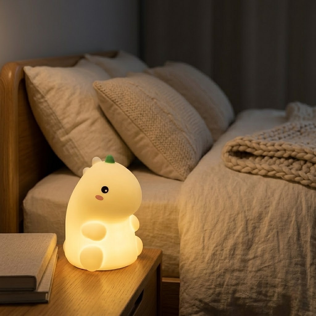 Veilleuse dinosaure assis mignon