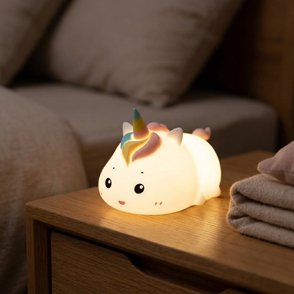 Veilleuse licorne blanche