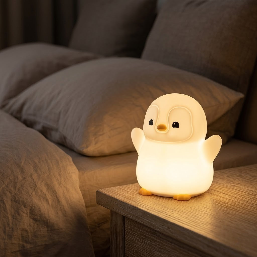 Veilleuse pingouin magique