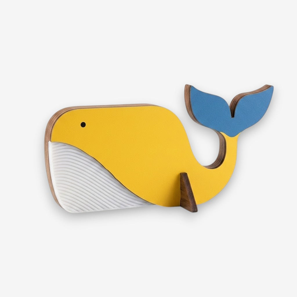 Veilleuse baleine en bois