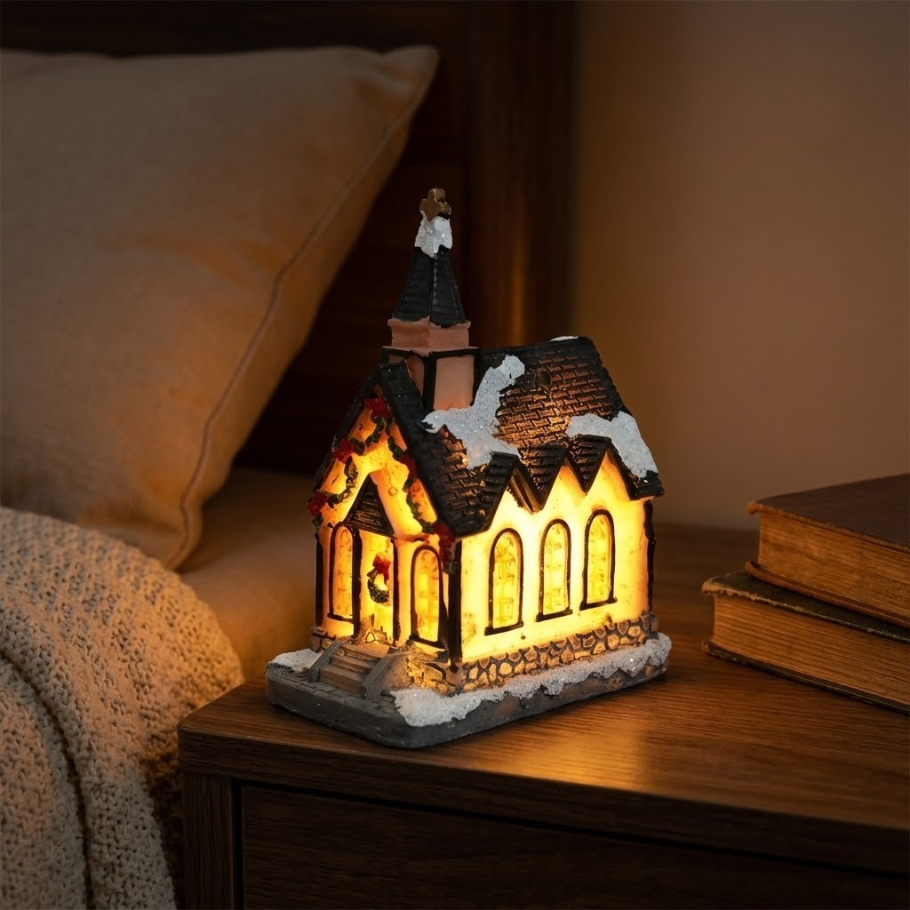 Veilleuse Noël maison lumineuse