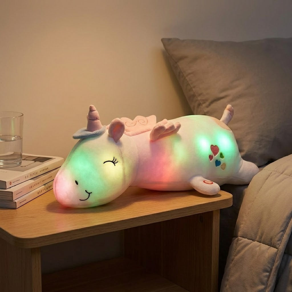 Veilleuse peluche licorne rêve