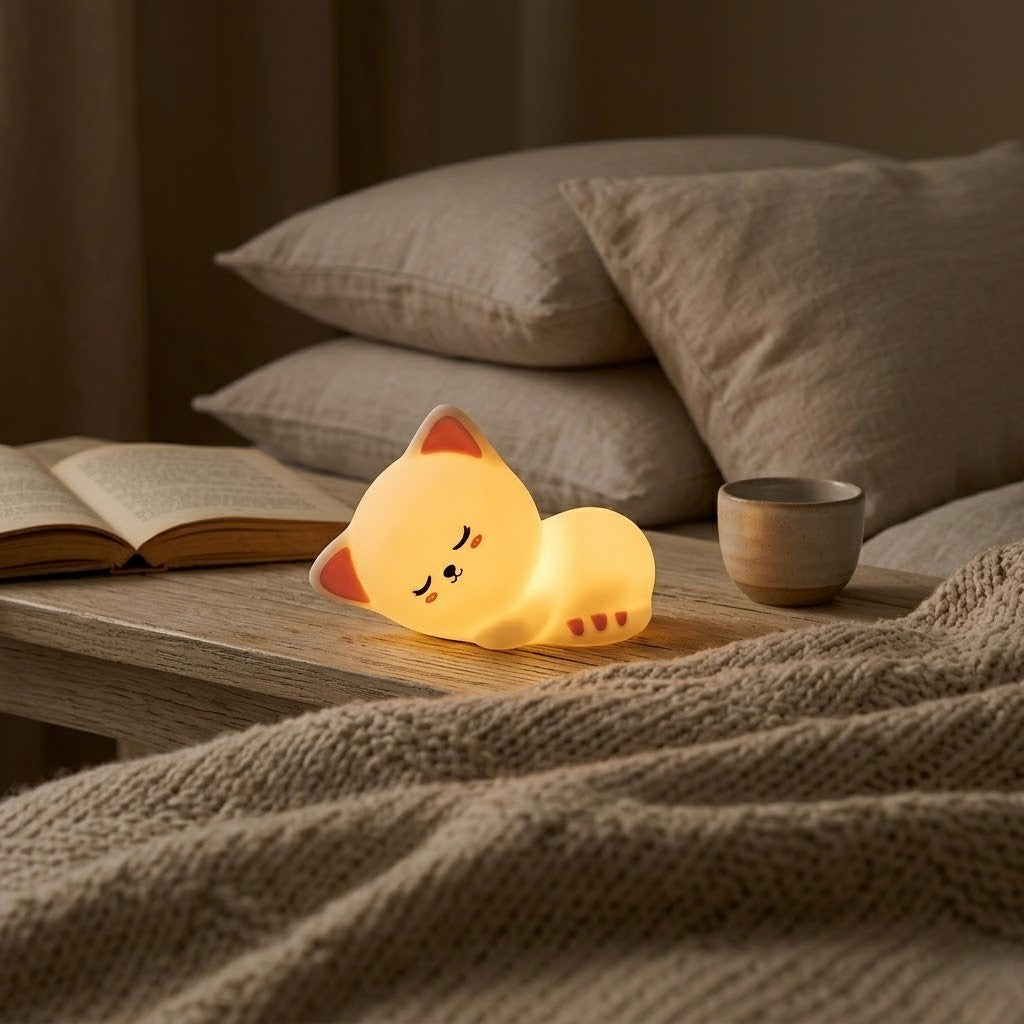 Veilleuse chat qui dort