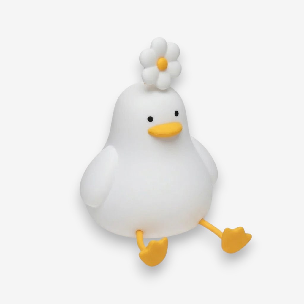 Veilleuse canard avec une fleur