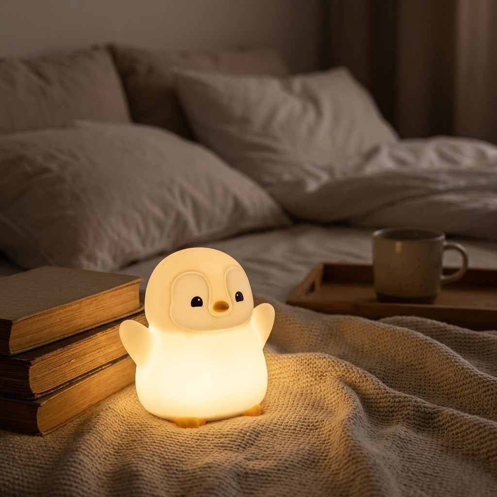 Veilleuse pingouin magique