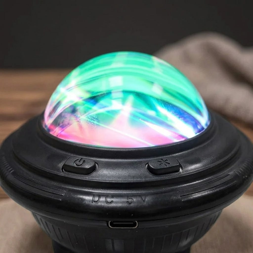 Veilleuse projection aurore boréale