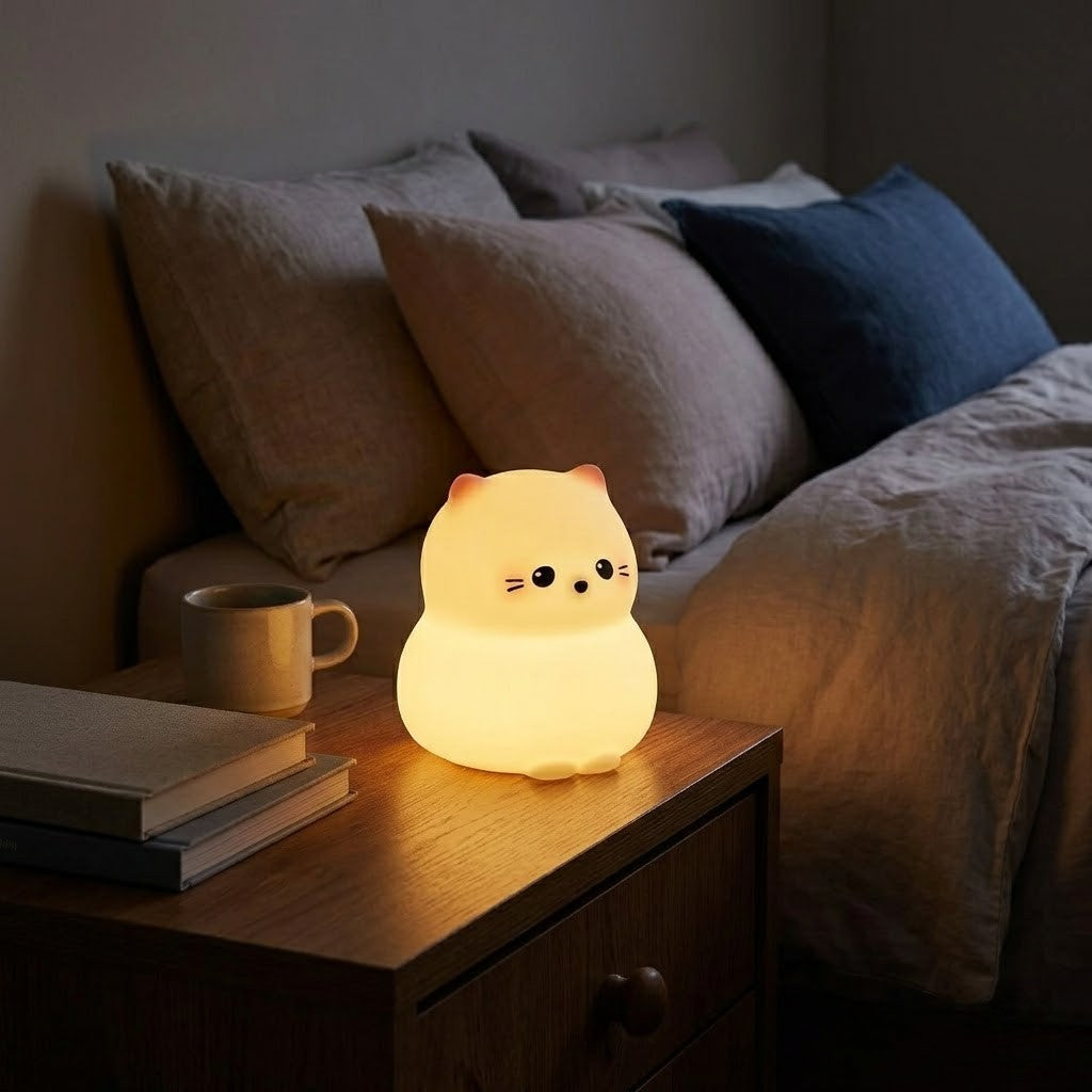 Veilleuse lampe chat