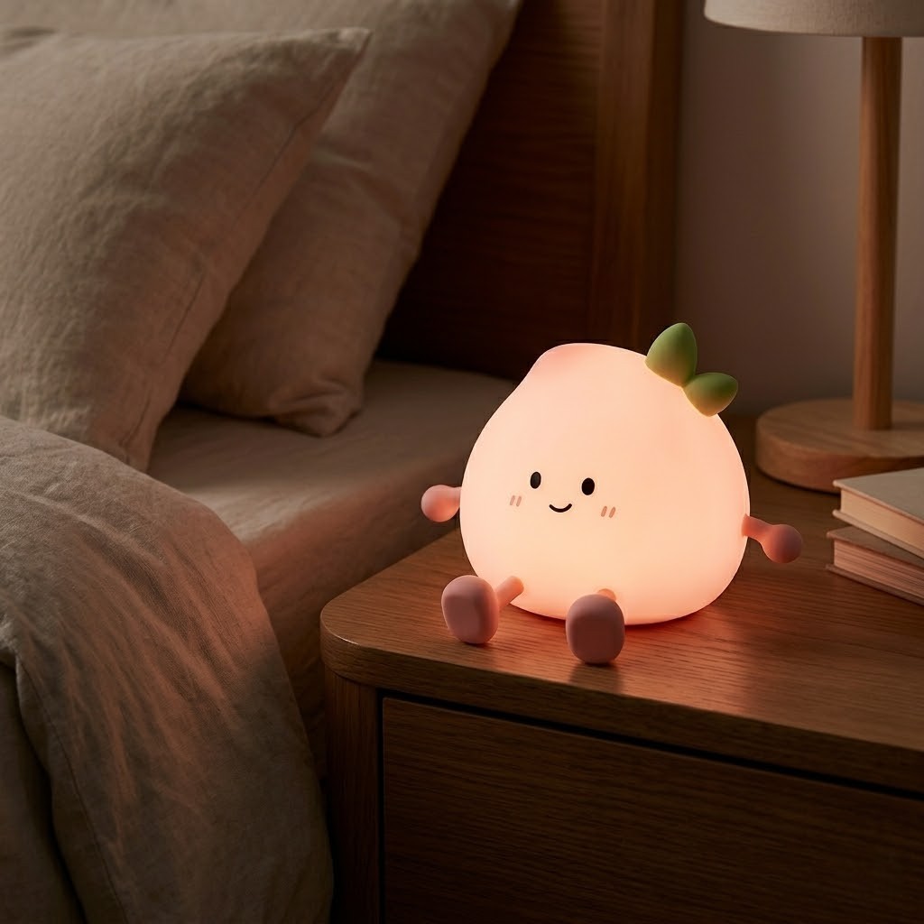 Veilleuse enfant pêche mignonne