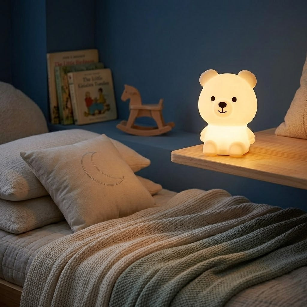 Veilleuse bébé ours brun