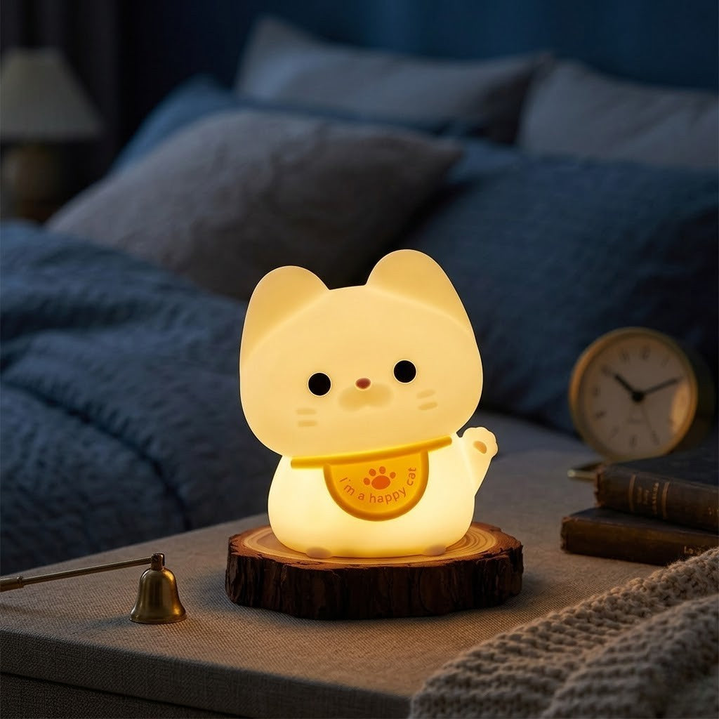 Veilleuse chaton avec un collier