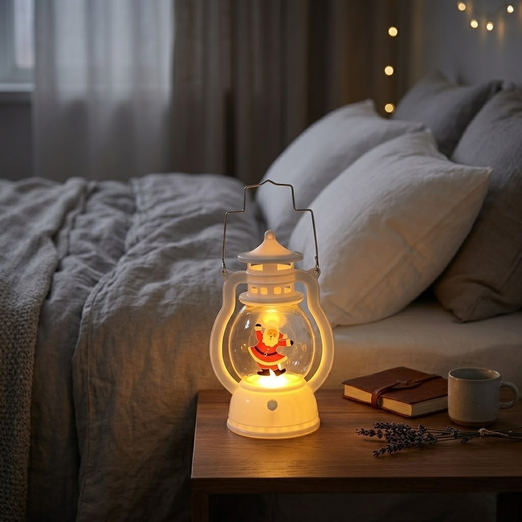 Veilleuse Noël lanterne Père Noël