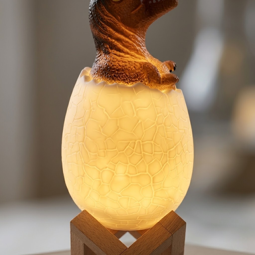 Veilleuse dinosaure œuf lumineux