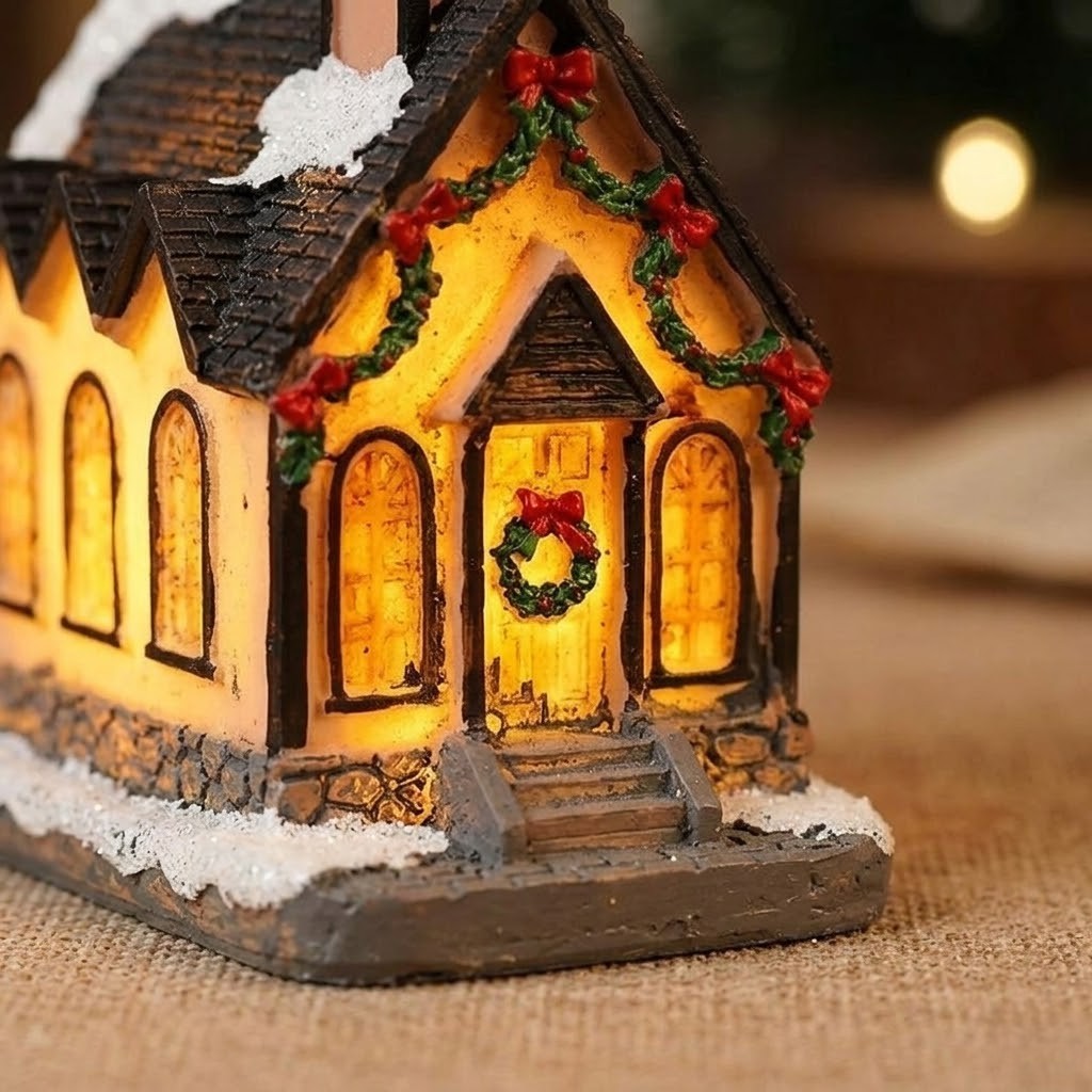 Veilleuse Noël maison lumineuse