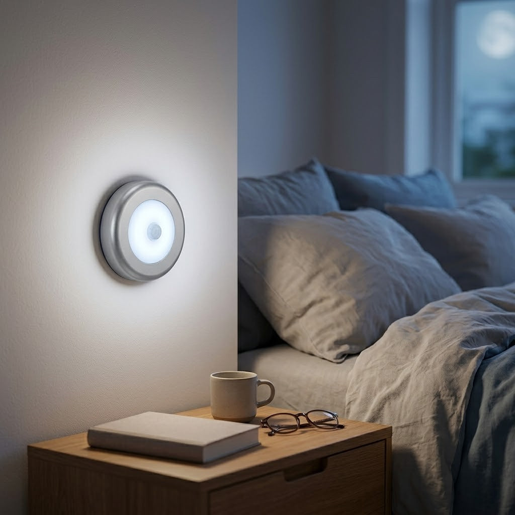 Veilleuse murale ronde pratique