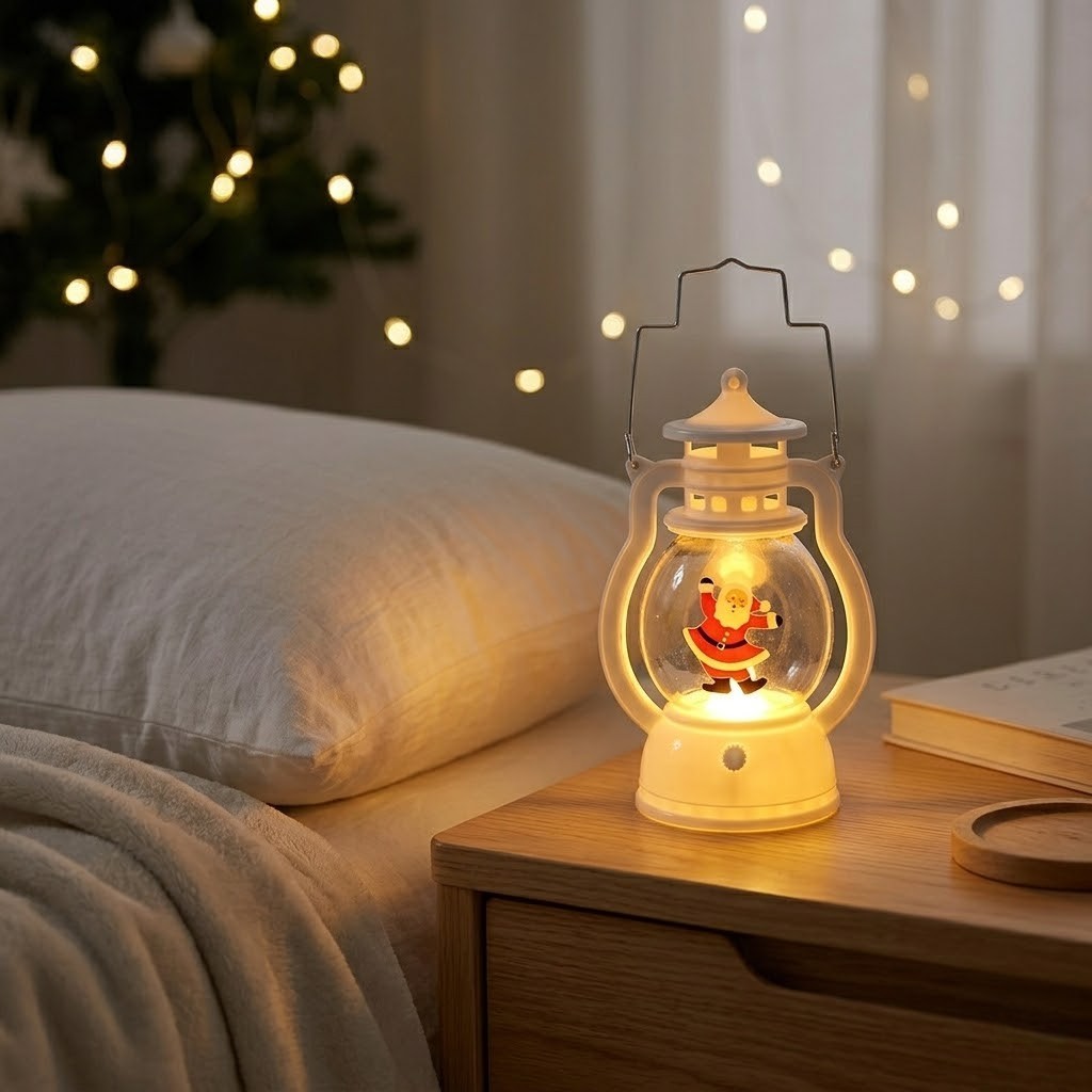 Veilleuse Noël lanterne Père Noël