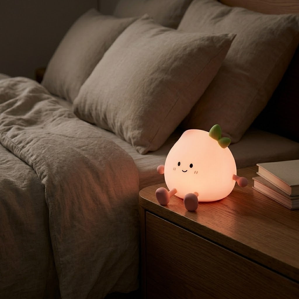 Veilleuse enfant pêche mignonne