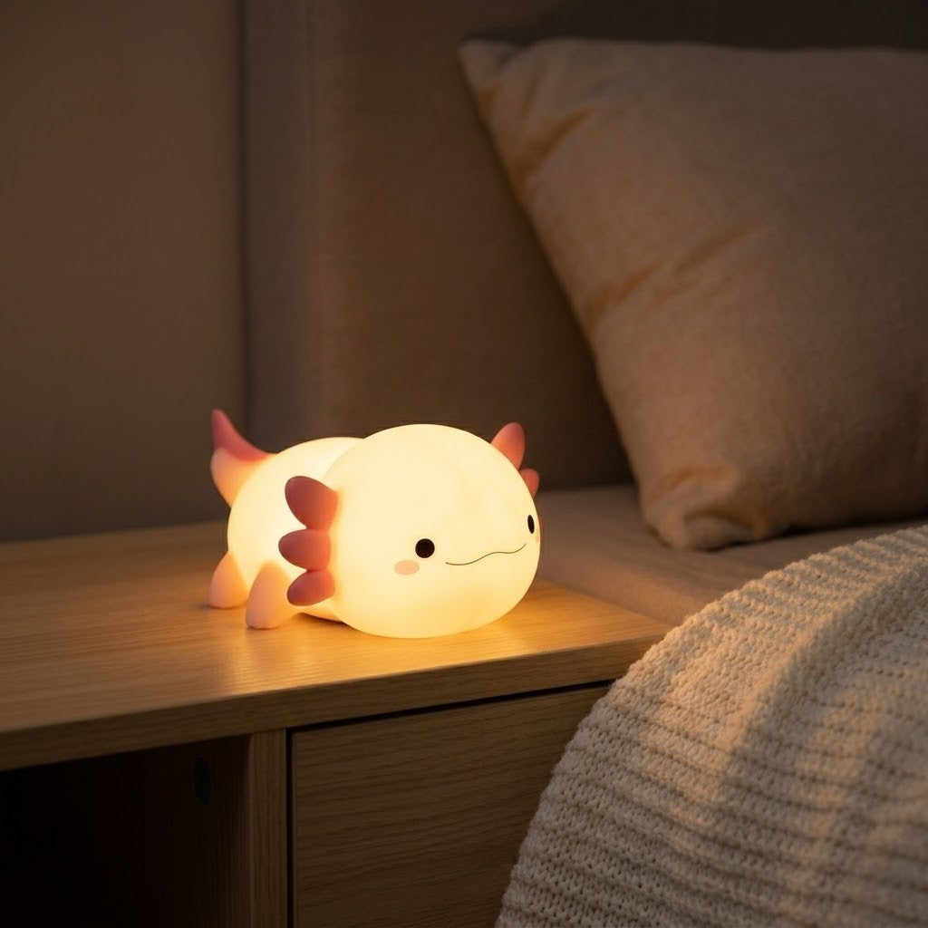 Veilleuse enfant axolotl mignon