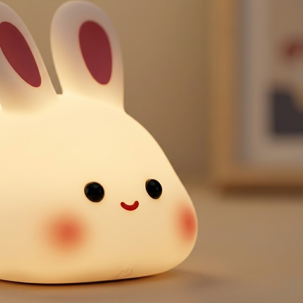 Veilleuse lapin blanc LED