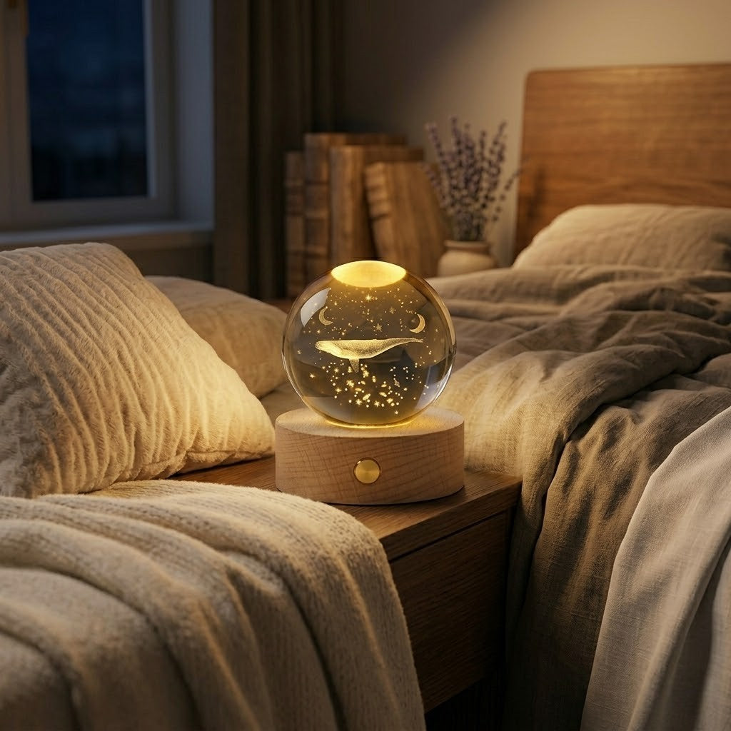 Veilleuse baleine magique 3D