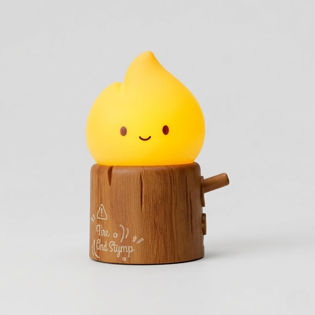 Veilleuse enfant feu souriant