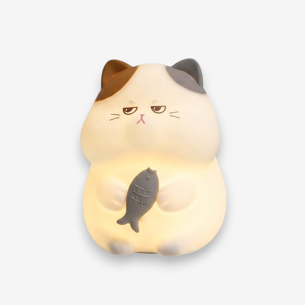 Veilleuse chat qui mange