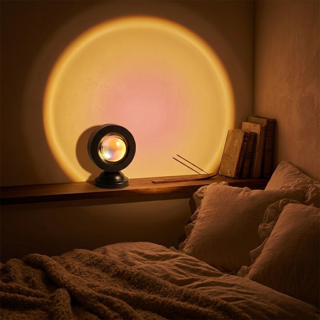 Veilleuse projection coucher de soleil