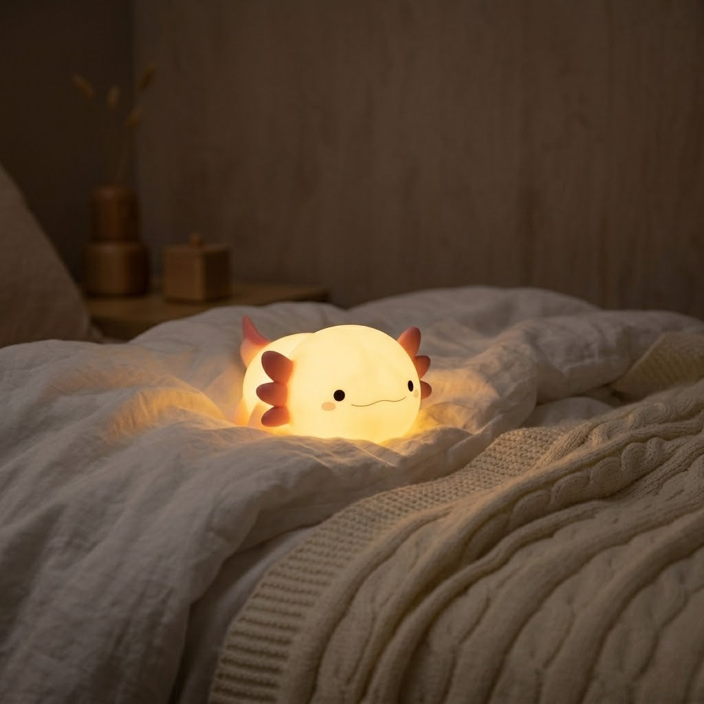 Veilleuse enfant axolotl mignon