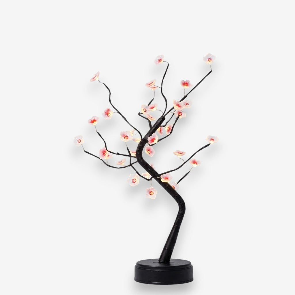 Veilleuse noël cerisier rose