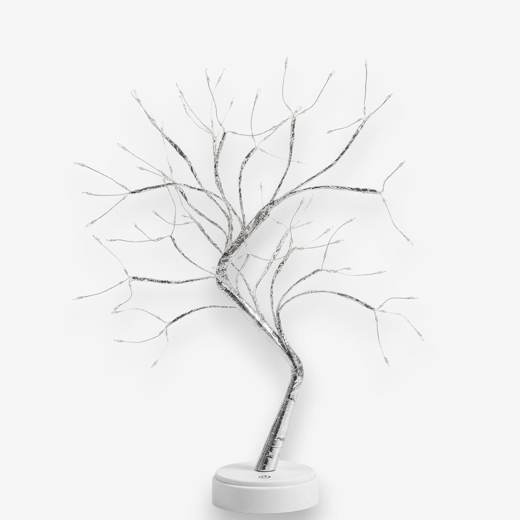 Veilleuse noël arbre lumineux branches dorées