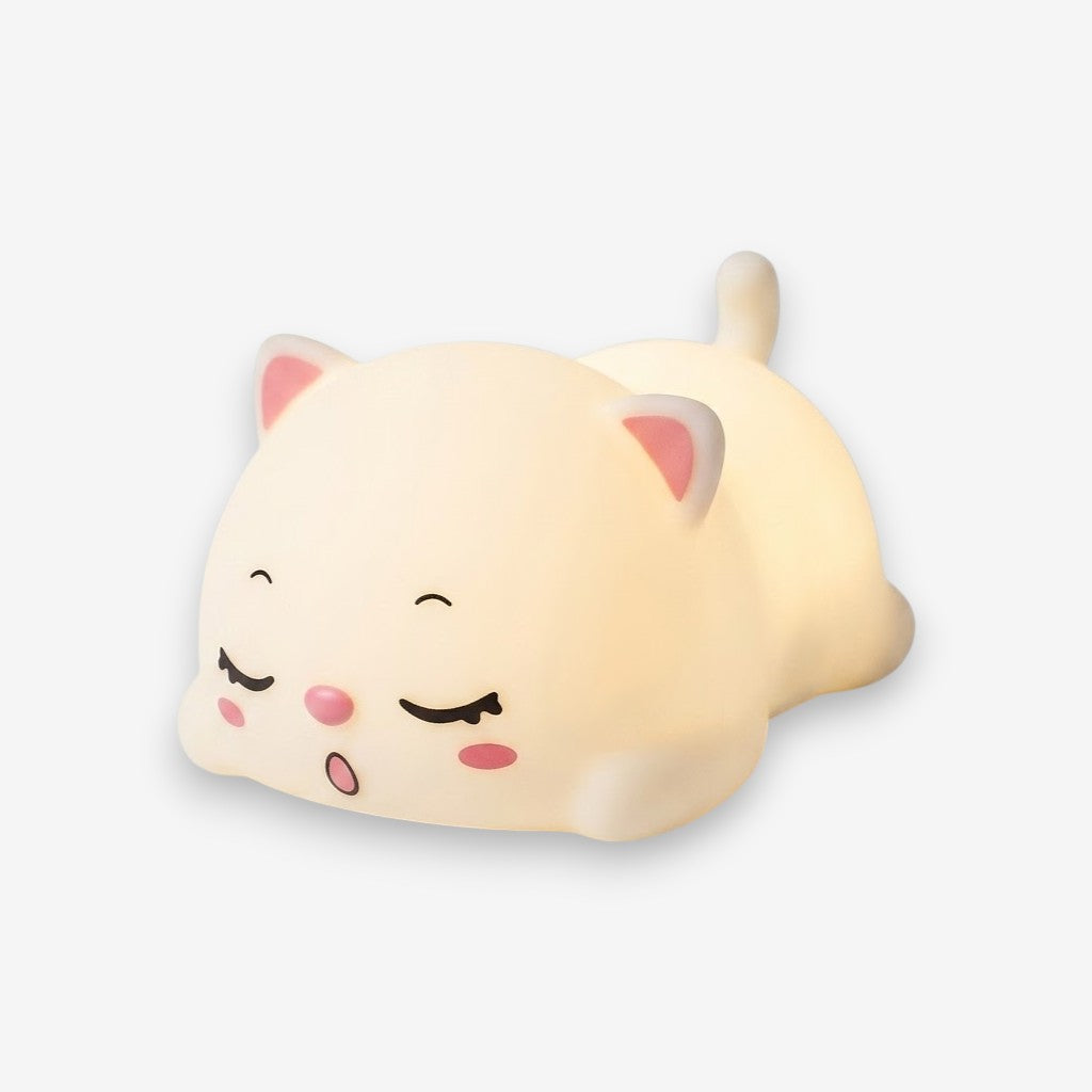 Veilleuse chat allongée