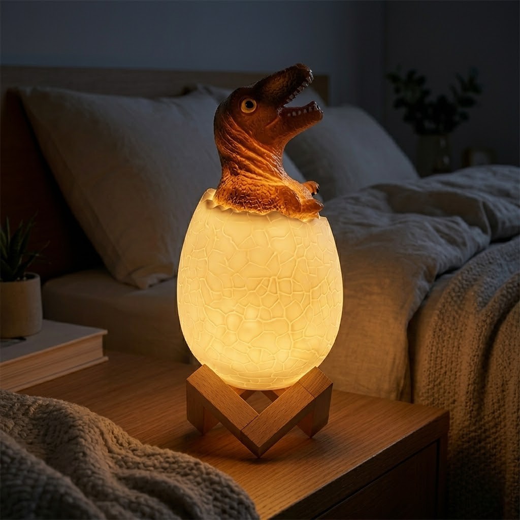 Veilleuse dinosaure œuf lumineux