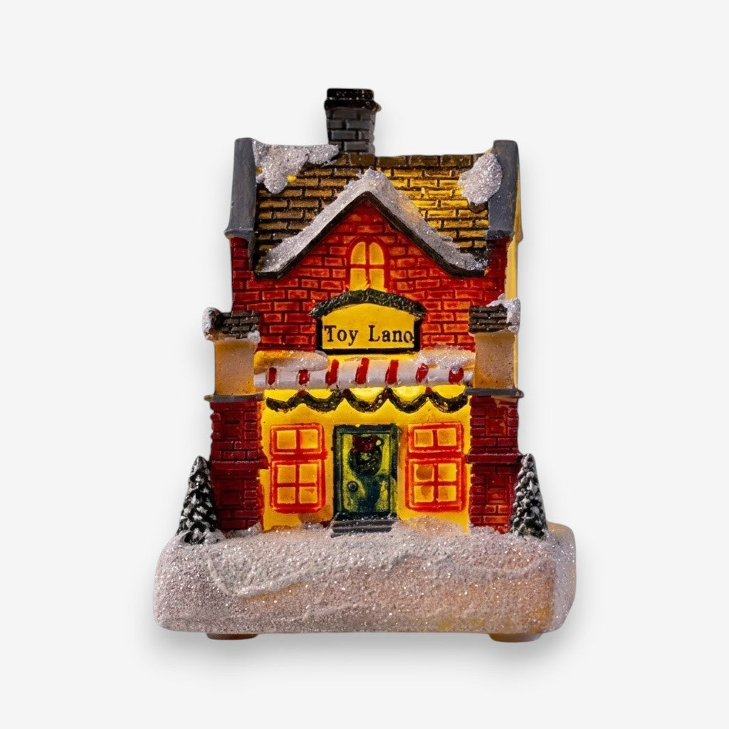 Veilleuse noël maisonnette enneigé