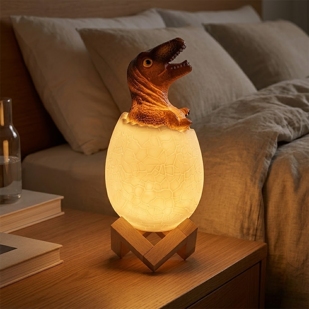 Veilleuse dinosaure œuf lumineux