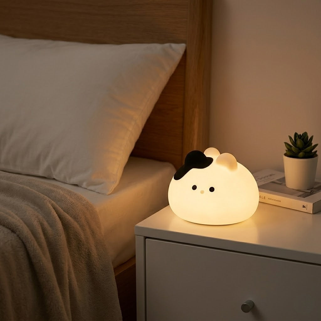 Veilleuse chat rond apaisant