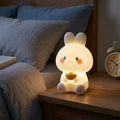 Veilleuse lapin LED assis avec lune