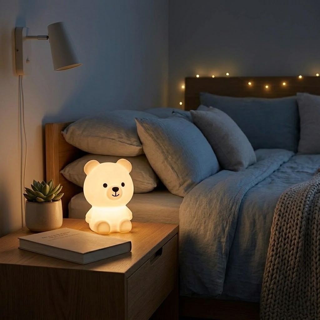 Veilleuse bébé ours brun