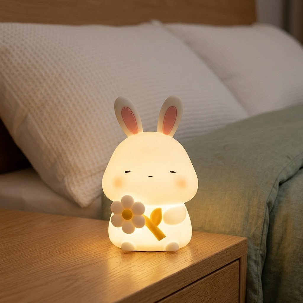 Veilleuse lapin fleur