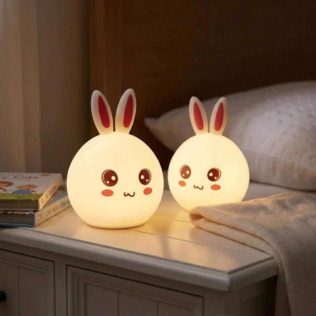 Veilleuse lapin LED ronde