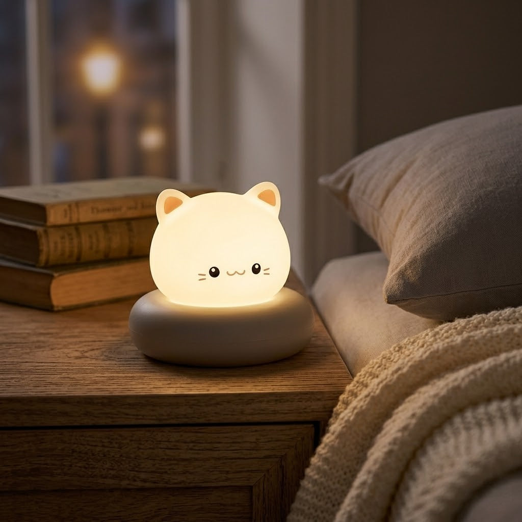 Veilleuse chat boule
