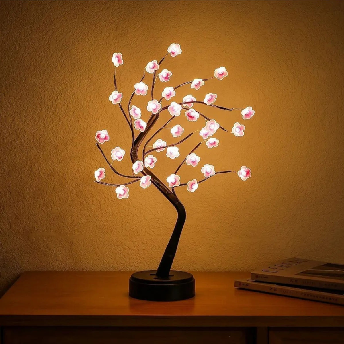 Arbre lumineux cerisier LED rose
